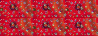 Vadinin çiçekleri kırmızı renklerde. Eskiz arkaplan modeli. Suluboya, elle çizilmiş. Raster - stok.