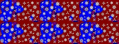 Çiçekler suluboya eskiz deseni. Raster Stili kumaş deseni.