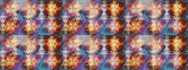 Renkli elementlerle Raster ilginç desen