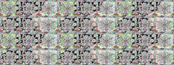 Renkli Yaz Temalı Kusursuz Arkaplan. Düz Çiçek Elementleri Tasarımı. Çiçekli kusursuz retro desen. Tarafsız renklerde çiçekler.