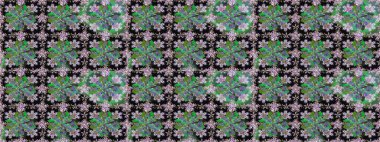 Yeşil renkli çiçekler. Küçük çiçekte sevimli çiçek deseni var..