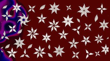 Raster illüstrasyonu. Raster. Tomurcukları çiçek olan sevimli bir çiçek deseni. Eski usul. Eskiz geçmişi. Kumaş, tekstil ve duvar kağıdı baskısı için..