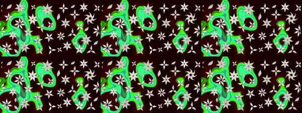 Çiçekli karalama şeklinde Raster çiçek deseni. Nazik, narin çiçek arkaplanı. Siyah renkte çiçekler.