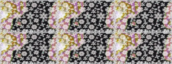 Raster deseni. Bahar çiçekleri dallı desen, gri renkler çiçekli siluet.