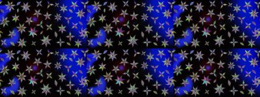 Çizim çiçek deseni duvar kâğıdı olarak kullanılabilir. Raster illüstrasyonu. Siyah renkte çiçekler.