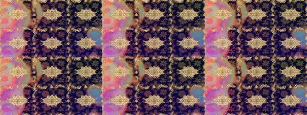 Eskiz desenli oryantal süs. Çiçek kiremitleri. İslam tasarımı. Gri renkli ve altın elementli altın desenli. Raster altın tekstil baskısı.