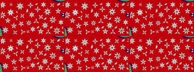 Kırmızı renklerde. Raster illüstrasyonu. Çiçekli güzel suluboya desen.