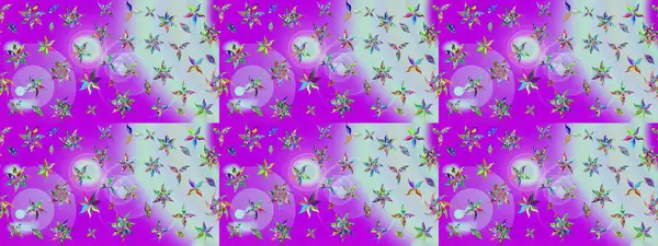 Çizim çiçek deseni duvar kâğıdı olarak kullanılabilir. Raster illüstrasyonu. Mor renkte çiçekler.