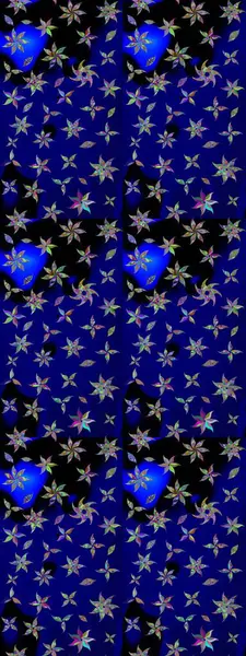 Çiçek desenli eskiz. Mavi renkli çiçekler. Tişört baskısı için çiçek boyama rasteriName.