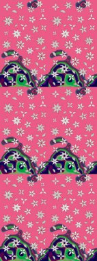 Tomurcukları çiçek olan sevimli bir çiçek deseni. Eskiz geçmişi. Raster illüstrasyonu. Kumaş, tekstil, duvar kağıdı baskısı için. Eski usul. Raster..