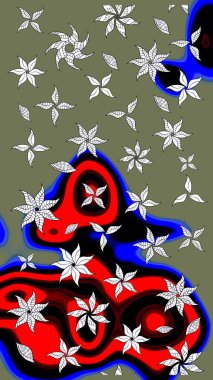 Raster deseni. Küçük çiçekte güzel bir çiçek deseni var. Çiçekli çiçek deseni, suluboya..