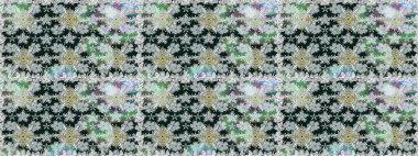 Küçük çiçekteki sevimli çiçek deseni. Birçok gri soyut çiçekli tropik, pürüzsüz desen. Varicologray raster kusursuz illüstrasyon.