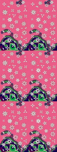 Tomurcukları çiçek olan sevimli bir çiçek deseni. Eskiz geçmişi. Raster illüstrasyonu. Kumaş, tekstil, duvar kağıdı baskısı için. Eski usul. Raster..