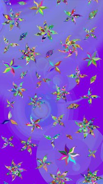 Raster deseni. Çiçekli çiçek deseni, suluboya. Süslü kumaş deseni.