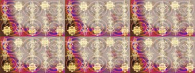 Bokeh bej, nötr, kahverengiler ve kar taneleriyle dekoratif Noel arkaplanı. Raster illüstrasyonu.