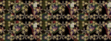 Raster deseni. Botanik çizim kalıbı. Organik elementler. Suluboya etkisi.