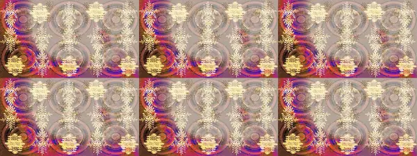 Bokeh bej, nötr, kahverengiler ve kar taneleriyle dekoratif Noel arkaplanı. Raster illüstrasyonu.