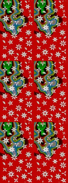 Anti-stres için soyut örnek sayfası. Raster illüstrasyonu. Kırmızı renklerde.