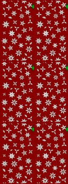 Çiçekli karalama şeklinde Raster çiçek deseni. Yumuşak, yaz çiçekli arka plan. Kırmızı renkte çiçekler.