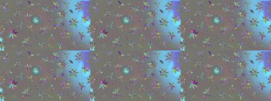 Gri renklerde. Raster illüstrasyonu. Taslak dekoratif arka plan, çiçek mandala. Çiçek..