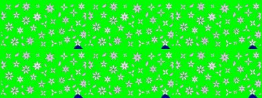 Raster çiçek desenleri çiziyor. Vadinin yeşil renkli çiçekleri.