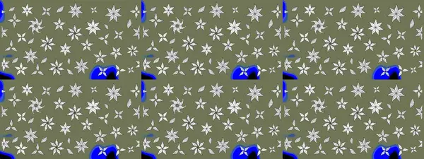 Raster illüstrasyonundaki çiçek desenli çizim. Güzel kumaş deseni. Renkli Bahar Teması eskiz kalıbı. Düz Çiçek Elementleri Tasarımı.