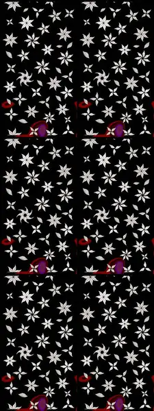 Renkli Bahar Teması eskiz kalıbı. Düz Çiçek Elementleri Tasarımı. Raster illüstrasyonundaki çiçek desenli çizim. Siyah renkte çiçekler.