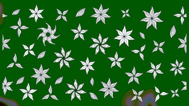 Çiçekli el çizimi çizimi deseni. Modern gelişim yeşil raster arka plan duvar kâğıdı illüstrasyon klasik çizgili iz sürme desenli çiçekler, çiçekli süsler.