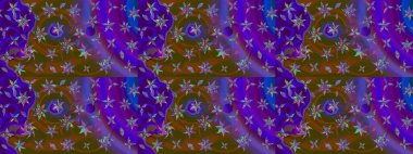 Egzotik çiçekler, mor renkler üzerine botanik parlak klasik doğa. Raster illüstrasyonu. Klasik tropikal doğal elementlerin suluboya seti.