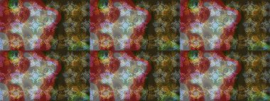 Raster illüstrasyonu. Soyut mandala ya da tuhaf kar tanesi çizgisi sanat tasarımı. Renkli arka planda izole tatlı kar taneleri.