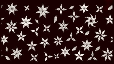 Çiçek arkaplan. - Siyah çiçekler. Çiçek kolajı. Çiçek kompozisyonu. Doğa. Raster deseni. Küçük çiçekte güzel desen var..