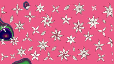 Bahar çiçekleriyle güzel bir çiçek deseni çizmişsin. Güzel kumaş deseni. Raster illüstrasyonu.