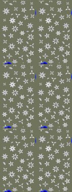 Raster çiçek desenli çiçek deseni, yapraklar, dekoratif elementler, sıçrama, lekeler, el çizimi kontur çizgileri ve Doodle çizim stili, grafik raster çizim çizimi.