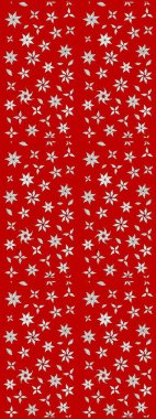 Yapraklı çiçekler ve kırmızı renklerde papatya çiçekleri. Eskiz arkaplan modeli. Raster - stok.