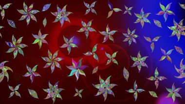 Kahverengi renkli çiçekler. Küçük çiçekte sevimli çiçek deseni var..