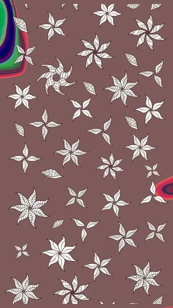 Raster deseni. Süslü kumaş deseni. Çiçekli çiçek deseni, suluboya..