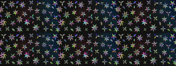 Gri renkli etnik çiçekli zarif eskiz deseni. Asya Tekstil 'inde Raster Çiçek İllüstrasyonu.