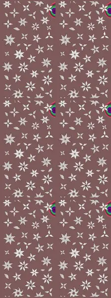 Kahverengi renkli çiçekler. Raster illüstrasyonu. Çiçek süslemeli çizim deseni.