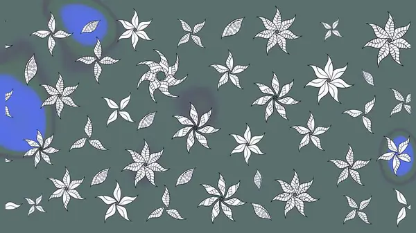 Hediye ambalaj kağıdı, tebrik kartları, posterler ve pankart tasarımı. Raster düz çiçek çizim deseni. Tarafsız renklerde çiçekler.