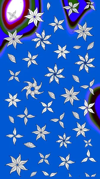 Raster illüstrasyonu. Renkli Bahar Teması eskiz kalıbı. Düz Çiçek Elementleri Tasarımı. Taslak desenli, modaya uygun kumaş deseni. Şirin çiçek elementleri..