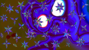 Raster illüstrasyonu. Anti-stres için soyut örnek sayfası. Kahverengi renklerde.