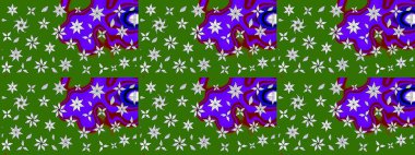 Küçük bir çiçekte eskiz deseni. Güzel kumaş deseni. Hoş bir çiçek geçmişi var. Raster illüstrasyonu.