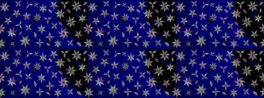 Modern, mavi raster arka plan duvar kağıdı çizimi, klasik çizgili desenli desenli çiçekler, çiçekli süsler. Çiçekli el çizimi çizimi deseni.