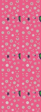 Raster çiçek desenli çiçek deseni, yapraklar, dekoratif elementler, sıçrama, lekeler, el çizimi kontur çizgileri ve Doodle çizim stili, grafik raster çizim çizimi.