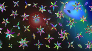 Renkli Bahar Teması eskiz kalıbı. Düz Çiçek Elementleri Tasarımı. Gri renkli çiçekler. Güzel çiçek deseni..