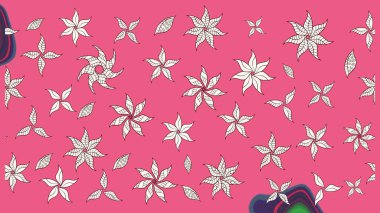 Şirin, zarif çiçekler Raster illüstrasyonu. Poster ya da kapak için arka plan. Davetiye ve kartpostal tasarımı için dekoratif çiçek unsurları. Yapraklı çizim şekli. Tekstil için figür.