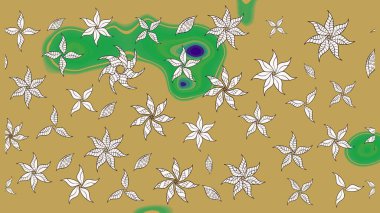 Küçük çiçekte güzel bir çiçek deseni var. Çiçekli çiçek deseni, suluboya. Raster deseni.