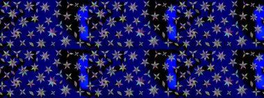 Sevimli çiçek raster deseni. Renkli Yaz Temalı eskiz kalıbı. Düz Çiçek Elementleri Tasarımı. Modaya uygun kumaş deseni.