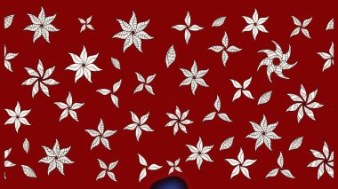 Çiçekli güzel suluboya desen. Raster illüstrasyonu. Kırmızı renklerde.