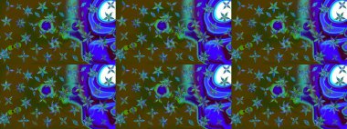 Robot resim. Kahverengi renkli çiçekler. Raster illüstrasyonu. Şirin çiçek elementleri..